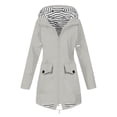 thumbnail image 2 of Meichang Veste de Pluie Femme avec Capuche Imperméable Fermeture à Glissière Anorak Grande Taille Randonnée Extérieure Coupe-Vent Imperméable à Capuche, 2 of 5