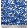 thumbnail image 1 of Soimoi Blue Silk Fabric Blocks Block Decor Fabric Printed Yard 44 Inch Wide, 1 of 3