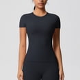 thumbnail image 2 of Yuyuzo Womens Workout Tops Short Sleeve Yoga Running Cropped Basic Tees Crewneck Athletic Tight T Shirts, 2 of 6