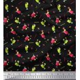 thumbnail image 1 of Soimoi Polyester Crepe Fabric Straw & Juice Beverages Print Sewing Fabric Yard 52 Inch Wide, 1 of 3