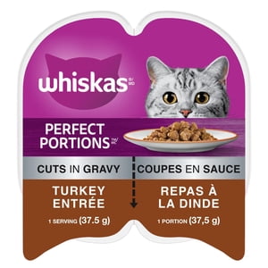 Whiskas Perfect Portions Turquie Entrée coupes dans la nourriture de chat humide gravé