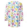 thumbnail image 3 of UPPADA T-Shirts de Pâques pour Femmes Bunny Lapin Oeuf Imprimé T-Shirts Manches 3/4 Col Rond T-Shirts d'Été Décontractés Mignons T-Shirts Graphiques Chandail Confortable Haut Vert,TTG, 3 of 5