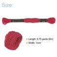thumbnail image 2 of Unique Bargains 12 Skeins Embroidery Floss 8m Each Long Fiber Cotton Cross Stitch Thread Vermilion, 2 of 6