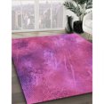 thumbnail image 3 of Ahgly Tapis Rectangulaire Lavable en Machine Intérieur Transitionnel Rose Profond, 7 Pieds x 10 Pieds, 3 of 7