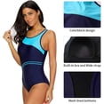thumbnail image 3 of Charmo Women's Competitive Athletic One Piece Swimsuit Racerback Training Swimwear Bathing Suits, 3 of 6