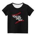 thumbnail image 4 of Qertyioot T-Shirts pour Enfants Manches Courtes T-Shirt Graphique Col Rond Crop Top pour Filles et Garçons de 3 à 14 Ans T-Shirt Tee Enfants S10 et Moins, 4 of 4