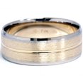 thumbnail image 1 of Alliance de Mariage Brossée à Canaux en Or 14 K, 1 of 2