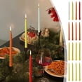 thumbnail image 1 of Bowayaoa 4 Pack Long Taper Candles, Unscented Dripless Wax Candlesticks for Wedding Party, Romantic Dinner Table Centerpiece Decoration, Yellow Orange Multicolor Set, 1 of 7