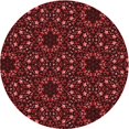 thumbnail image 1 of Ahgly Company Tapis Rond Lavable en Machine Intérieur Transitionnel Rouge Bordeaux, 8 Pieds Rond, 1 of 7