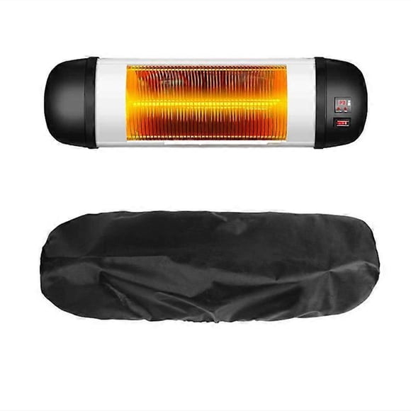 Wall-Mounted Patio Heater Cover - Black 30*9.5*8.7inch Electric Heater Cover,420D Oxford Waterproof Dustproof Infrared Heater Covers for Indoor Outdoo