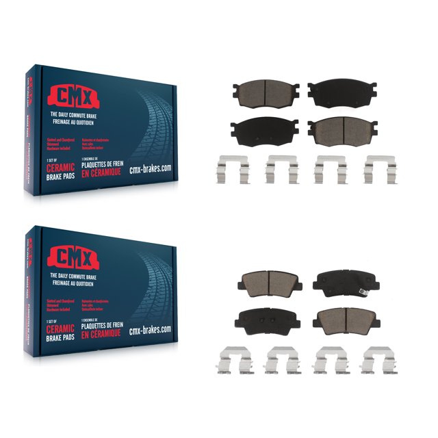 CMX Front Rear Ceramic Brake Pads Kit for Car 2011 Hyundai Accent KCX-100152