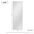 thumbnail image 4 of NeuType Full Length Floor Mirror Rectangular Black 47"x16", 4 of 7
