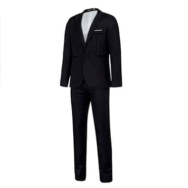 Mens Fashion Suit Jacket + Suit Pants Two-piece Suit