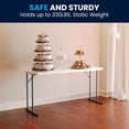 thumbnail image 3 of Flash Furniture Granite White Plastic Folding Training Table, 3 of 9