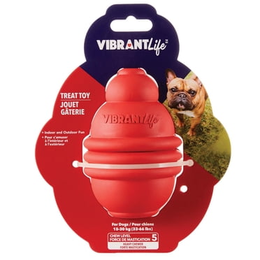 Vibrant Life Rubber Large, Medium Red Treat Dispenser Dog Toys