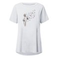 thumbnail image 4 of Pompotops Chemises Mode Décontractée pour Femmes Manches Courtes Tee-Shirt Ample Tunique Blouse, 4 of 4