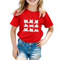 thumbnail image 1 of MIASHUI T-Shirts pour Filles à Col Rond à la Mode, Amples et Décontractés, à Manches Courtes, pour le Quotidien et les Activités, 1 of 4