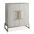 thumbnail image 1 of Pemberly Row Modern Faux Marble and Gold Metal Base Wine Cabinet, 1 of 5