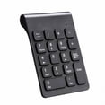 thumbnail image 1 of Wireless Number Pads  Numeric Keypad Numpad 18 Keys Portable 2.4 GHz Financial Accounting Number Keyboard Extensions 10 Key for Laptop  PC  Desktop  Surface Pro  Notebook（Black）, 1 of 7