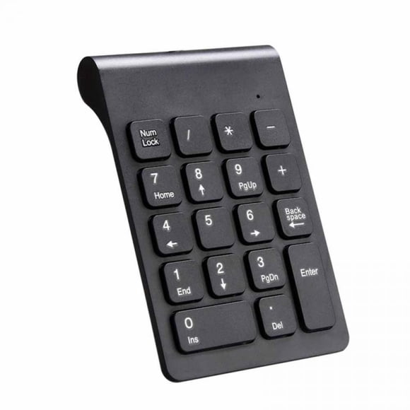 Wireless Number Pads Numeric Keypad Numpad 18 Keys Portable 2.4 GHz Financial Accounting Number Keyboard Extensions 10 Key for Laptop PC Desktop Surface Pro Notebook(Black)
