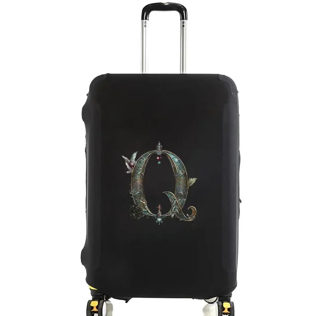 Housses de Bagage Housse de Protection Bagage de Voyage Anti-Rayures Housse Anti-Poussière Réutilisable Housse Lavable Motif Imprimé Graphique 8Graphic Letter Q TG