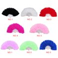 thumbnail image 2 of Feather Fan Decoration Crafts Parties Cosplay Household Handheld Ornament Decorative Fans Present Dancing Wedding Adult Red, 2 of 7