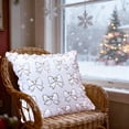thumbnail image 4 of Polyester Pillowcase White Bow Sequin Pillowcase Quilted Plush Polyester Sofa Cushion Cover with Bowknot(1Pcs) Rkxzt, 4 of 8
