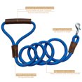 thumbnail image 3 of Heavy Duty Nylon Rope Dog Leashes with With comfortable and durable leather handles, handmade dog leash using strong Nylon rope for Small Medium and Large Dogs, 3 of 8