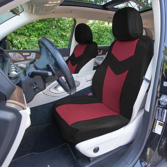 Universal Fit Car Seat Cover – Full Set of Automotive Seat Covers, Chevron Flat Cloth Car Seat Covers, Seat Protector for Cars, Trucks, SUVs and Vans, Washable Seat Cover, Car Accessories