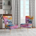 thumbnail image 2 of Designart « composition Explorations I » Fauteuil d'Appoint Rembourré Abstrait Violet - Fauteuil Moderne pour Salon, 2 of 7