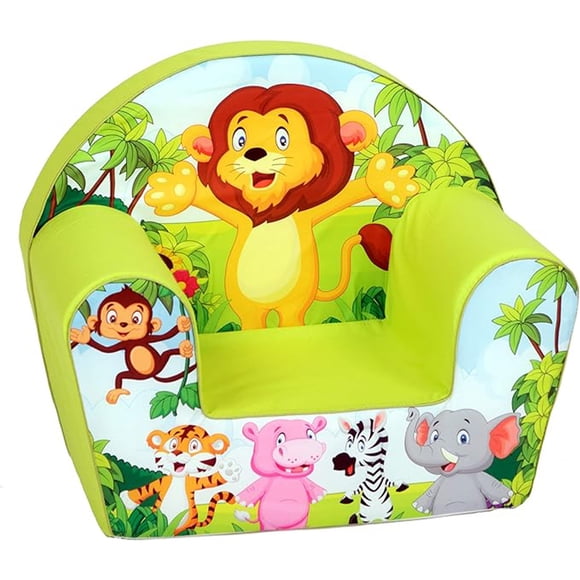 Delsit Kids Couch for Toddlers - Comfy Armchair for Children, Lightweight Foam Sofa and Reading Chair with Removable Cover, Made in Europe