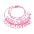 thumbnail image 2 of Corde à Linge Rétractable pour Camping, Voyage et Maison en Plein Air avec Pinces, Corde à Linge Portable Coupe-Vent Antidérapante pour Séchage, 12 Pinces, 2 of 9