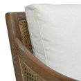 thumbnail image 3 of Ontario Chaise d'Appoint Rembourrée en Chêne et Rotin 24.5 Pouces Lin Blanc Naturel, 3 of 13