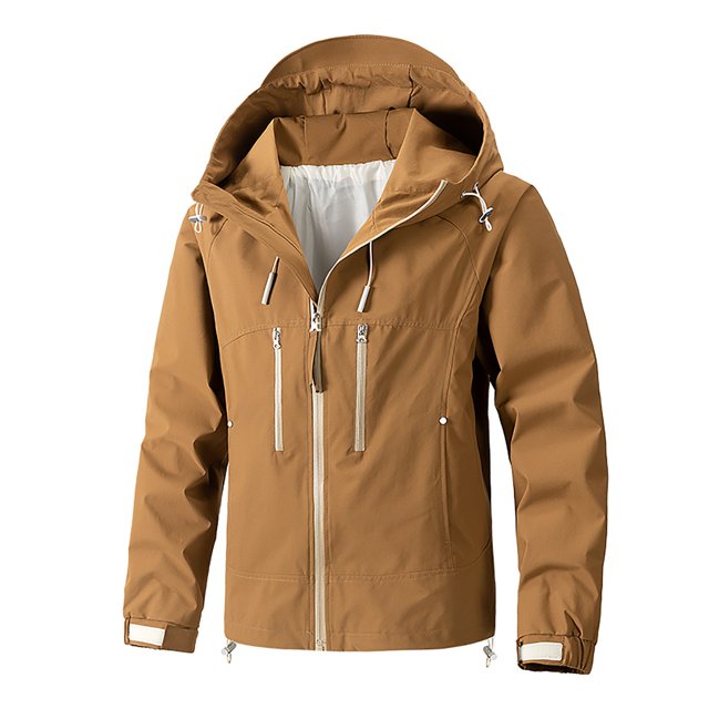 RXIRUCGD Manteau Veste Mode Ajusté à Capuche à Cordon avec Coutures pour Homme, Jaune, Taille : M