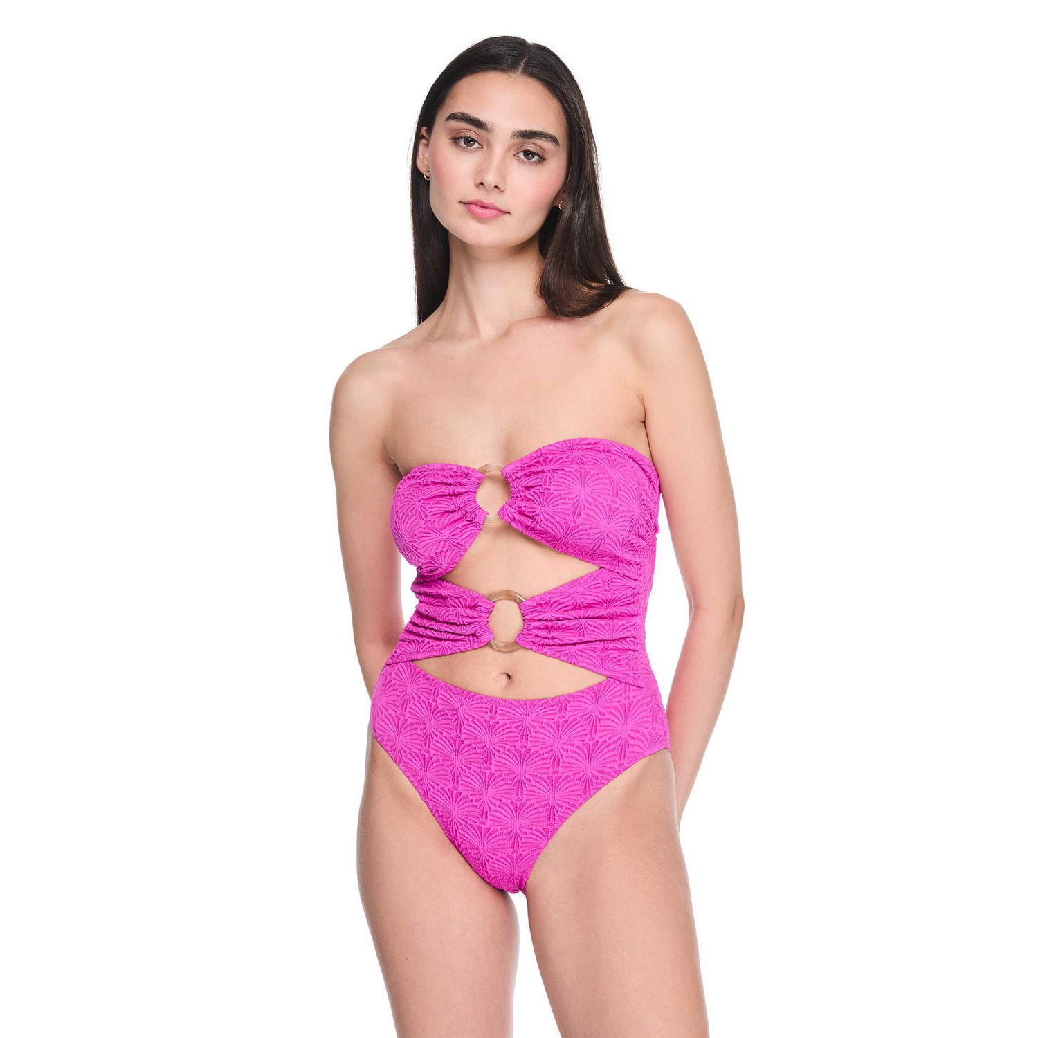 Maillot de bain 1 pièce avec anneaux en O No Boundaries pour femmes
