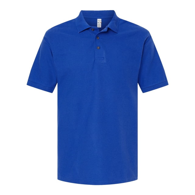 M&O 7002 Polo Piqué Filé à l'Anneau de Couleur Bleu Vif, Fabriqué à Partir de 11,3 Oz, 100 % Coton Filé à l'Anneau Prélavé. Conçu avec un Col, des Poignets et un Ourlet à Double Aiguille Surpiqués, une construction Rubanée Épaule à Épaule, et un Corps Tubulaire Quart de Tour pour un Ajustement Sans Coutures. Conforme à l'ALENA.