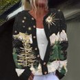 thumbnail image 1 of Jsaierl Womens Christmas Cardigan Sweaters Plus Size Dressy Long Sleeve Cute Printed Open Front Button Knit Outwear, 1 of 3