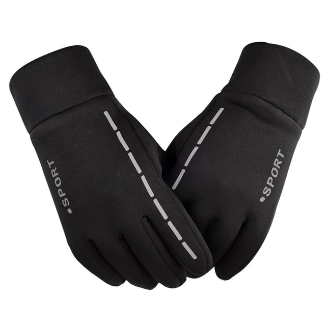 tumgatte Fashion Men Driving Keep Warm Point Finger Windproof Winter Sprot Screen Gloves Up to 45% off