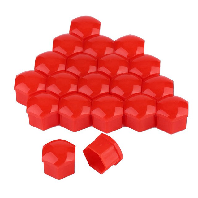 LAFGUR Acouto Car Hub Cover, 20PCS 21mm Nut Wheel Auto Hub Screw Protection Anti-theft Cover Cap