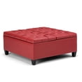 thumbnail image 3 of Allora Storage Coffee Table Ottoman in Crimson Red, 3 of 9