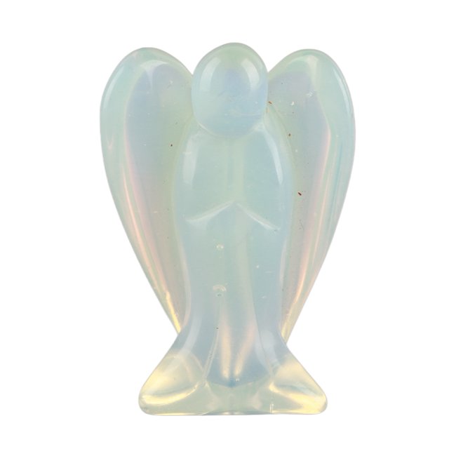 Pierre de Guérison en Cristal en Forme d'Ange Gardien Chargé d'Énergie Naturelle Cadeau (Opale)