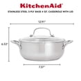 thumbnail image 2 of Kitchen Aid Stainless 3.8L Casserole, 2 of 5