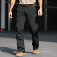 thumbnail image 2 of Men's Ripstop Tactical Cargo Pants, Water Resistant Lightweight Military Work Hiking Pants Big and Tall Work Pants, 2 of 9