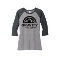 thumbnail image 1 of Gravity Outdoor Co. Chemise Raglan à Manches 3/4 pour Femmes - Logo Noir - Noir/gris - m, 1 of 1