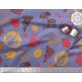 thumbnail image 3 of Soimoi Poly Georgette Fabric Mushroom,Grapes & Fresh Fabric Prints by Yard 52 Inch Wide, 3 of 3