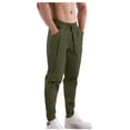 thumbnail image 5 of Amzcrzy Cargo Pants for Men Men's Fashion Casual Solid Color Pockets Elastic Rope Waist Casual Cargo Pants Men's Pants Men's Cargo Pants Pants for Men Men's Clothing Slacks for Men, 5 of 5