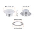 thumbnail image 2 of Unique Bargains 100PCS Grommets Eyelets 3/10 Inch (8mm) ID Hole Metal Self Backing Eyelet with Washers for Leather White, 2 of 7