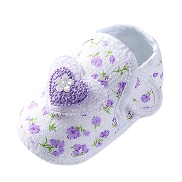 NOKIO Baby Girls Soft Sole Shoes Baby Toddler Walkings Bow Sandals First Walkings Crib Shoes with Memory Foam Insole and Non-Slip Flex Sole for Early Steps