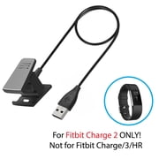 USB Smart Watch Wireless Wristband Charging Charger Cable for Fitbit Charge 2, 100cm