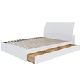 thumbnail image 2 of Nexera Paris Queen Storage Bed and Headboard, White, 2 of 8